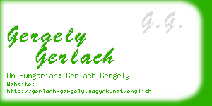 gergely gerlach business card